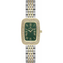Wesse WWL113805 Quartz Çelik Altın/gri Yeşil Kadran Kadın Kol Saati