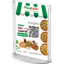 Kobi Qr Pizza Qr Menü Standı 5 Adet – Oval | A6 (10×15 Cm) +Qr Menü Yazılımı