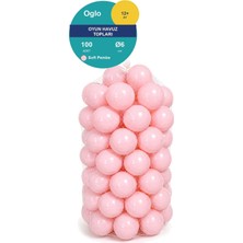 Oglo Soft Pembe Havuz Topu 100 Adet — Yumuşak Oyun Havuzu Topları, Filede 1+ Yaş