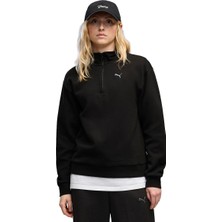 Puma Essentials Elevated Half-Zip Kadın Siyah Günlük Stil Sweatshirt 69401601