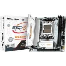 Maxsun Esport B650ITX Wıfı Ice 8000(OC) Dp HDMI M.2 Itx Beyaz Ddr5 Am5 Anakart