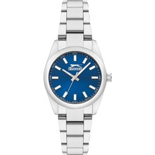 Slazenger SL.09.2282.3.08 Quartz Çelik Gri Lacivert Kadran 34 mm Kadın Kol Saati