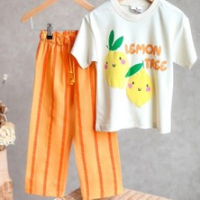 Dereff Lemon Tree Baskılı Altı Müslin Eşofman Takım 3-4 Yaş