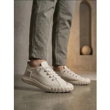 Beskar BA0248 Boa Krem Esnek Bağcıklı Ultra Hafif Nefes Alan Sneaker Ayakkabı