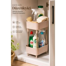 Porsima 1130 Iki Katlı Raf - Çok Amaçlı Mutfak Banyo Düzenleyici Evye Altı Organizer