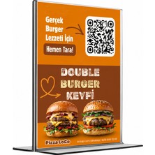 Kobi Qr Burger Qr Menü Standı 5 Adet – T Tipi | A6 (10×15 Cm) + Qr Menü Yazılımı