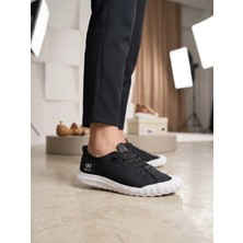 Beskar BA0248 Boa Siyah Beyaz Taban Esnek Bağcıklı Ultra Hafif Nefes Alan Sneaker Ayakkabı