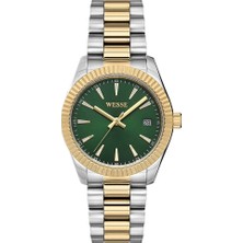 Wesse WWL301908 Quartz Çelik Altın/gri Yeşil Kadran 35 mm Kadın Kol Saati