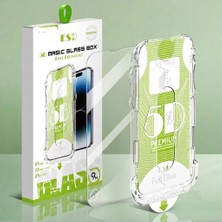 Ekran Sepeti Ekransepeti iPhone 12 ile Uyumlu Otomatik Takma Aparatlı Şeffaf / Hd Temperli Ekran Koruyucu Kırılmaz Cam