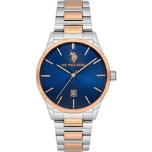 U.s. Polo Assn. USPA1072-05 Quartz Çelik Rose/gri Mavi Kadran 42 mm Erkek Kol Saati