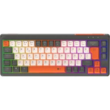 Lecoo GK680 Üç Modlu Rgb Gaming Klavye Bluetooth, Kablosuz 2.4ghz ve Kablolu Şarjlı 68 Tuş Membran Türkçe Q Oyuncu Klavyesi