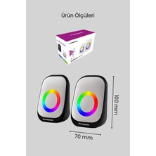 Sprange SR-PN786 3W*2 USB 2.0 + 3.5mm 5V Hoparlör Beyaz