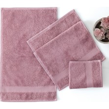 Yataş Essentials Penye Pamuk Misafir Havlusu 3'lü Set - Gül Kurusu 30X50 cm