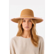 Nordbron Murcia Hasır Şapka Straw Hat Yazlık Şapka Deri Etiketli