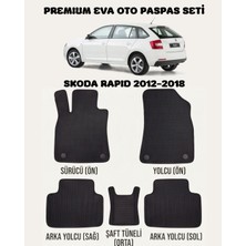 Feyza Oto Skoda Rapid Serisi 2012 - 2018 Arası Araca Özel Premium Eva Paspas Takımı 2 Yıl Garantili Araca Birebir Uyumlu Kalıplar