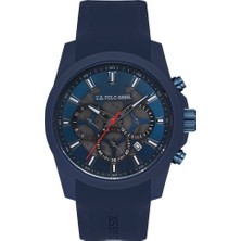 U.S. Polo Assn. U.s Polo Assn USPA1017-02 45 mm Lacivert Silikon Kordonlu Erkek Kol Saati