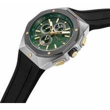 Cerruti 1881 CIWGO0073203 Quartz Silikon Siyah Yeşil Kadran 43X48 mm Erkek Kol Saati