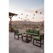 Dekorela Ahşap Bahçe/balkon Oturma Takımı