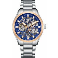 Slazenger SL.09.2411.1.03 Otomatik Çelik Gri Lacivert Kadran 44 mm Erkek Kol Saati