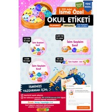 Tuğset Etiket Okul Etiketi Kalem Defter Etiketi Özel Isim Yazılabilen Etiket Seti Çin Mantısı- Isimli  Etiket OE170-OE170
