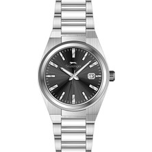 Slazenger SL.09.2610.1.350 Quartz Çelik Gri Siyah Kadran 38 mm Erkek Kol Saati