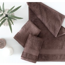 Yataş Essentials Penye Pamuk Misafir Havlusu 3'lü Set - Kahverengi 30X50 cm