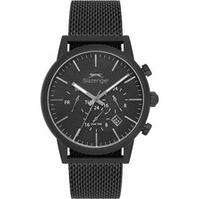 Slazenger SL.09.2450.2.05 Quartz Siyah Hasır Kordon 44 mm Erkek Kol Saati