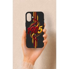 Vip Case iPhone 16 Plus Uyumlu Sarı Kırmızı Sarmaşık Desenli Silikon Kılıf