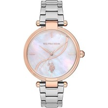 U.s. Polo Assn. USPA2021-01 Quartz Çelik Gri Sedef Kadran 37 mm Kadın Kol Saati