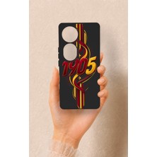 Vip Case Vivo V40 Uyumlu Sarı Kırmızı Sarmaşık Desenli Silikon Kılıf