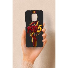Vip Case Redmi Note 9 Pro 9s Uyumlu Sarı Kırmızı Sarmaşık Desenli Silikon Kılıf