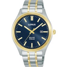 Lorus RX392AX9 Solar Çelik Altın/gri Lacivert Kadran 40 mm Erkek Kol Saati