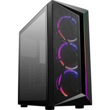 Cooler Master cm CMP510 Tg 650W 80+ Bronze Argb Halo 3X120MM Fanlı, Argb LED Strip Mesh Ön Panel Midtower Kasa