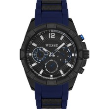 Wesse WWG401803 Quartz Silikon Siyah Kadran 46 mm Erkek Kol Saati