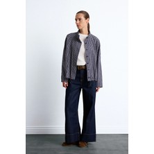 DeFacto %100 Pamuk Baggy Fit Geniş Paça Cepli Yıkamalı Kemerli Jean Pantolon H7129AX26AU