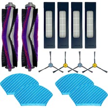 Voli Midea M7 ve M7 Pro için 1 Yıllık Yedek Set  14 parça Fırça Filtre Mop Bezi Seti