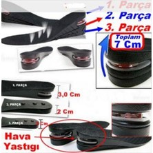 Peddy Boy Uzatıcı Taban Hava Yastıklı Gizli Tabanlık Ayakkabı Topuk Boy Uzatma Tabanı 7 cm