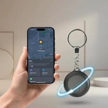 Meks Apple Bul Uyumlu Akıllı Takip Etiketi Itag Bluetooth Eşya Bulucu Siyah