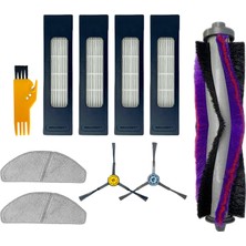 Voli Midea M8+ Uyumlu Mop Bezli Yedek Fırça Filtre Mop Seti Toplam 10 Parça