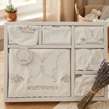 Bebek Star Kız Bebek Kelebek Nakışlı Beyaz 10'lu Hastane Çıkışı Seti