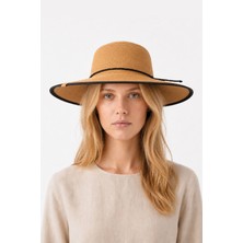 Nordbron Murcia Hasır Şapka Straw Hat Yazlık Şapka Deri Etiketli