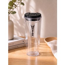 Airobazar Çift Duvarlı Yalıtımlı Termos Bardak / Mug - Sızdırmaz Kapaklı Seyahat ve Okul Bardağı 350 ml