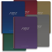 Keskin Color Keskin 16,5*22,5 80 Yp.çizgili Pp Kapak Spiralli Defter-Free Platinum