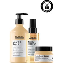L'Oréal Professionnel Absolut Repair Yoğun Onarıcı Saç Bakım Seti 500 ml Protein ve Altın Quinoa İçerir