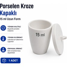 Labolist Porselen Kroze Kapaklı 15 ml Uzun Form 1 Adet