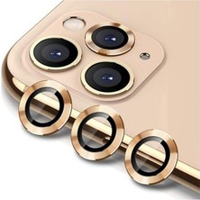 Bzontech Apple iPhone 13 Pro Max Ile Uyumlu Lens Kamera Koruyucu Gold