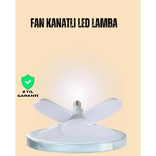 Aesco Yüksek Işık Güçlü LED Ampül 4 Kollu Katlanır Pervane Tasarım