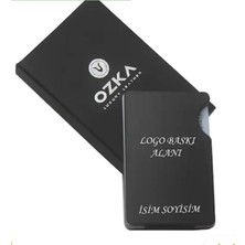 Özka Leather Kendin Tasarla Isme Özel Metal Kredi Kartlık