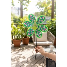 Renk Yapı Rüyası Parlak Renkli Rüzgar Gülü Balkon Bahçe Süsü Yükseklik 63CM Çap 30CM