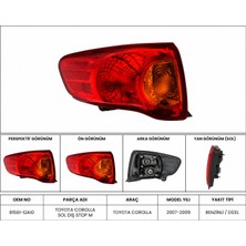 Caps Toyota Corolla Sol Dış Stop 2007-2009 81561-12A10-CAP
